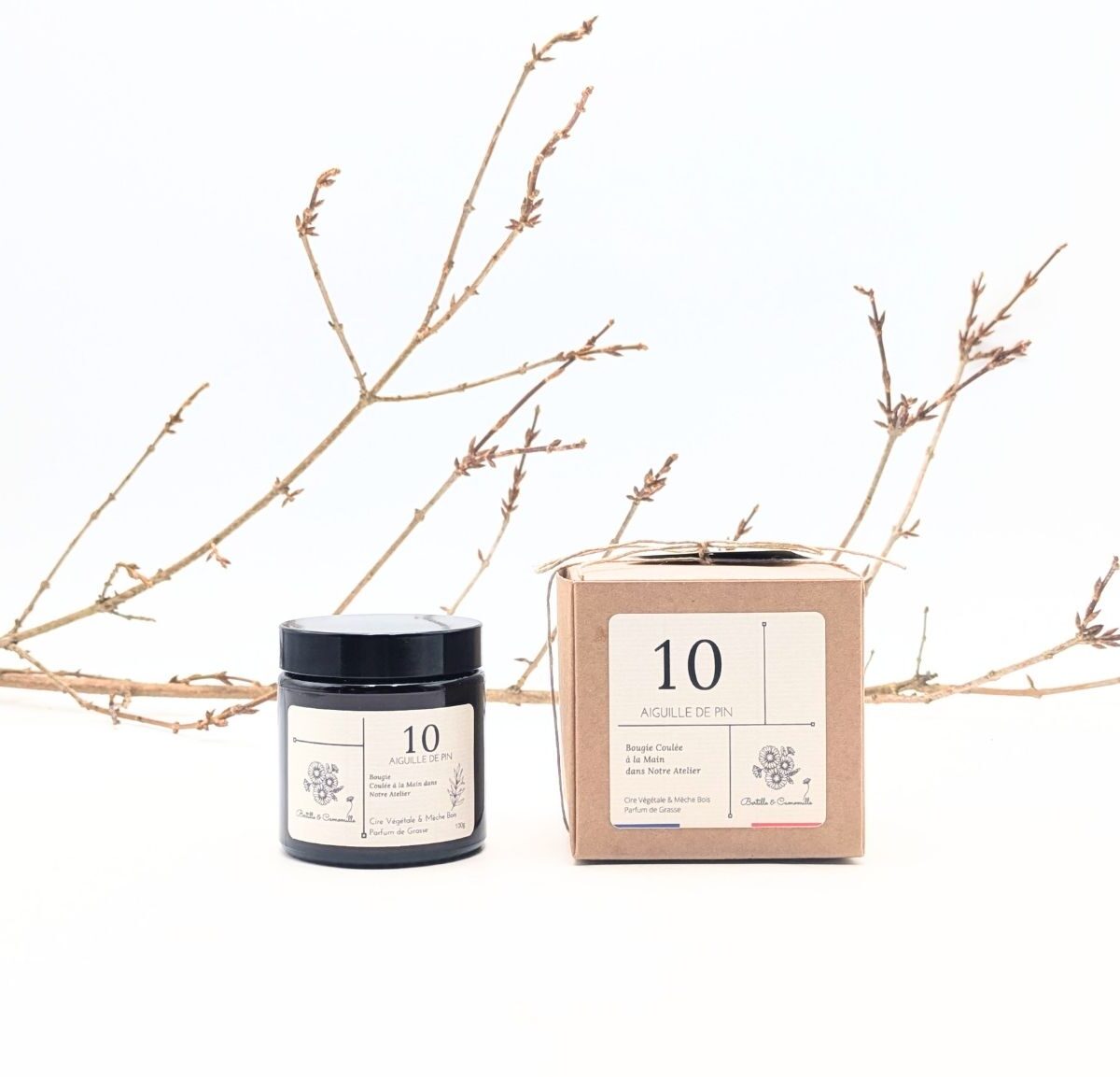 Bougie Apothicaire 100g - Aiguille de Pin