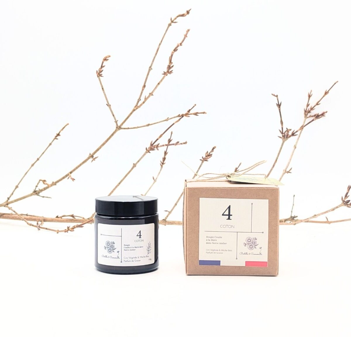 Bougie Apothicaire 100g - Coton