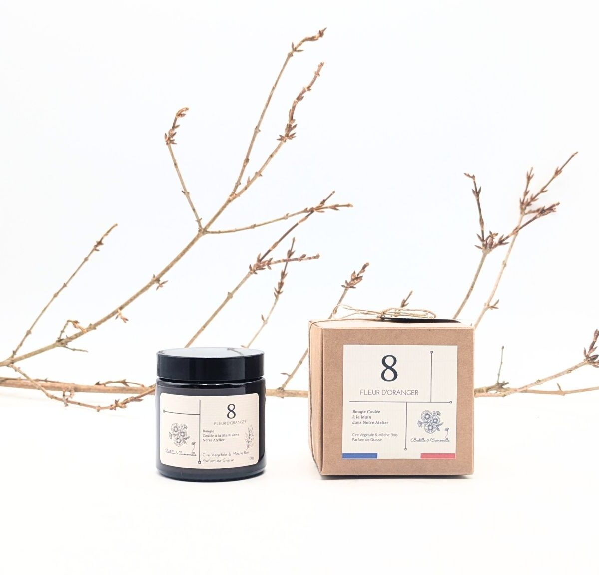 Bougie Apothicaire 100g - Fleur d'Oranger