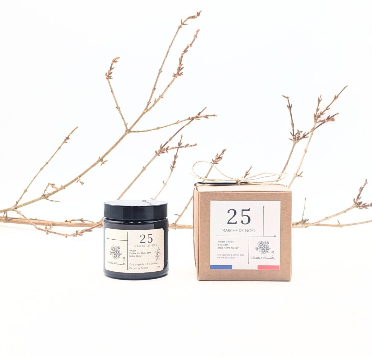 Bougie Apothicaire 100g - Marché de Noël