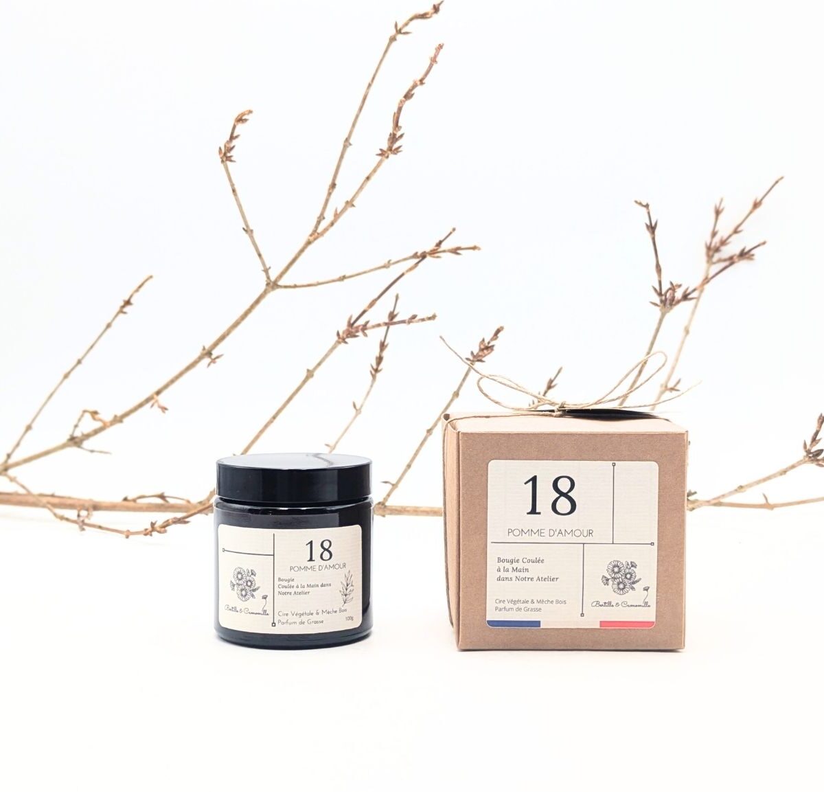 Bougie Apothicaire 100g - Pomme d'Amour