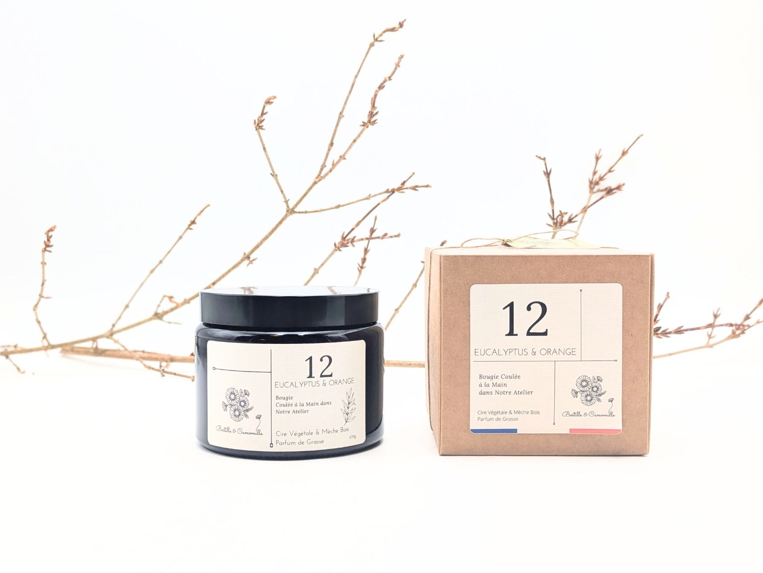 Bougie Parfumée Eucalyptus Orange 12