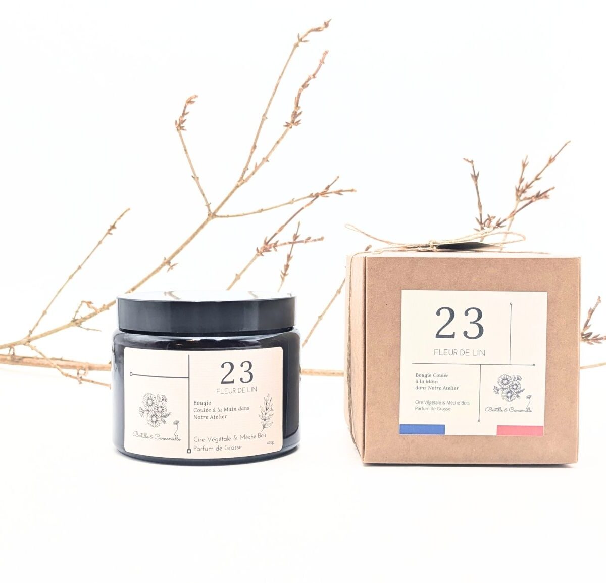 Bougie Apothicaire 470g - Fleur de Lin