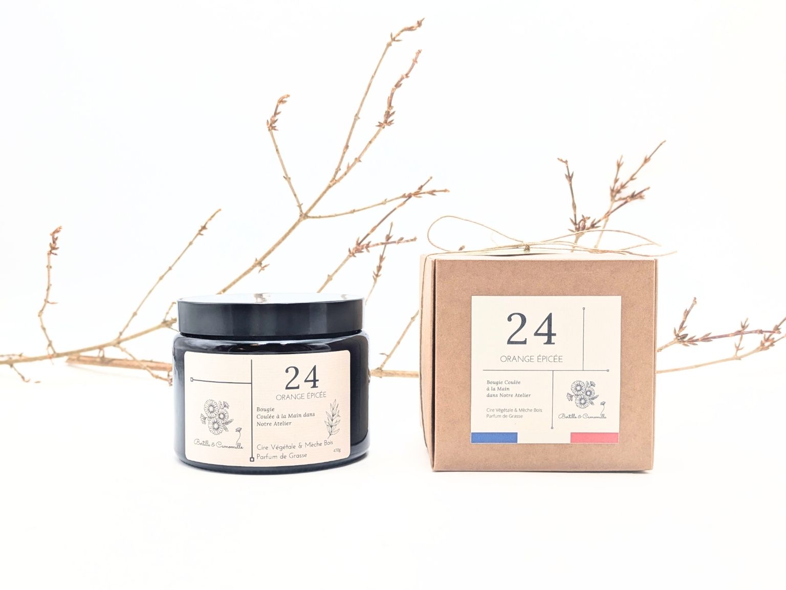 Bougie Parfumée Orange épicée 24