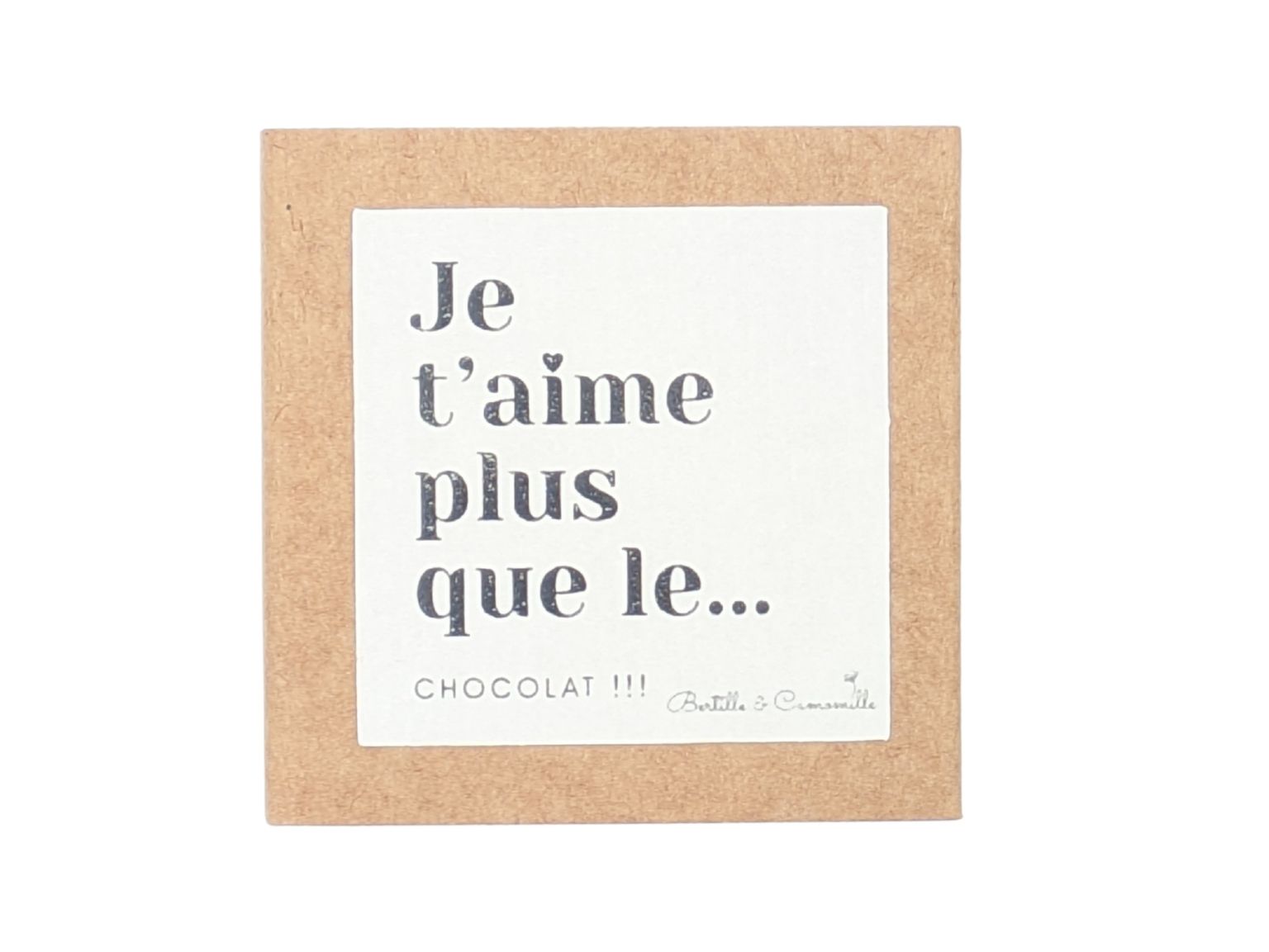 Un mot doux - Je t'aime plus que le chocolat